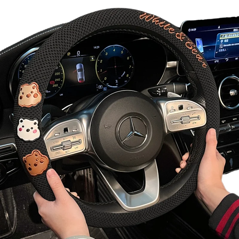 

*Чехол на руль автомобиля, всесезонный универсальный, новый летний мультфильм 2024, милый и впитывающий пот