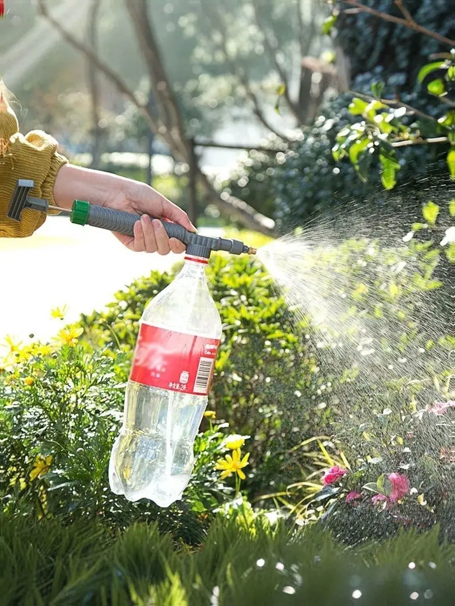 NEW Upgrade High-Pressure Water Gun Sprayers Adjustable Drink Bottle Spray For Plastic Spray Bottle Garden Yard Plants Watering view 2