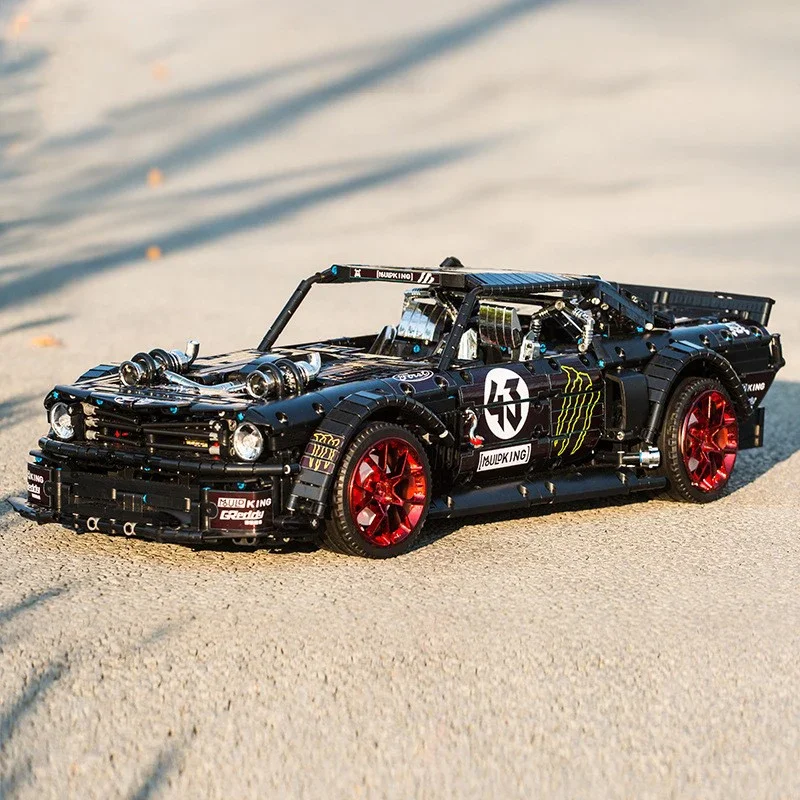 New Technical 1:8 Mustang Hoonicorn V2 Car Building Blocks Ken Block Vehicle MOC-22970 Assemble Bricks Toys Gifts For Boys Kids