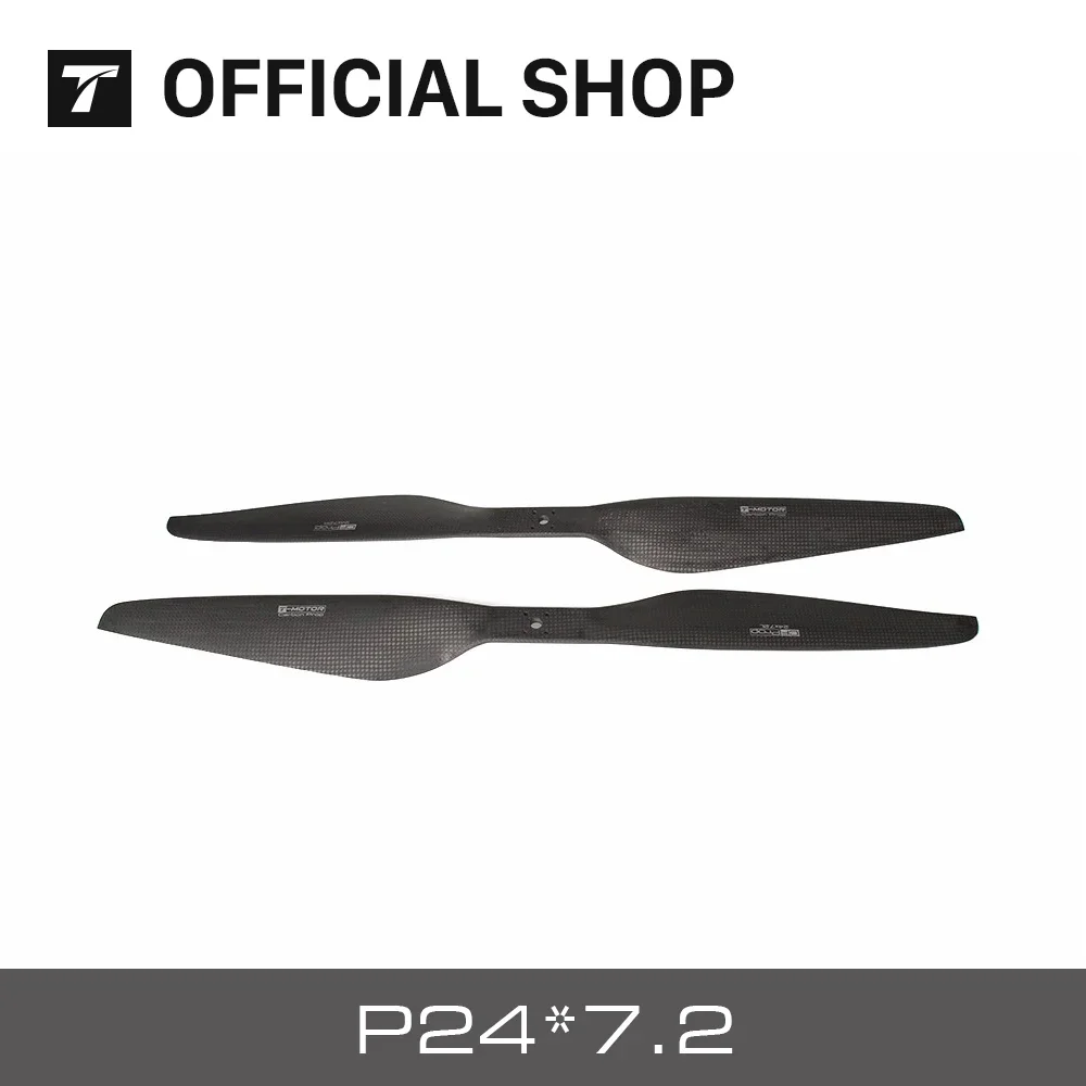 

T-Motor P24 P247.2 hole size 10mm inch carbon fiber props P24x7.2 CW+CCW Propellers for rc hexrotor