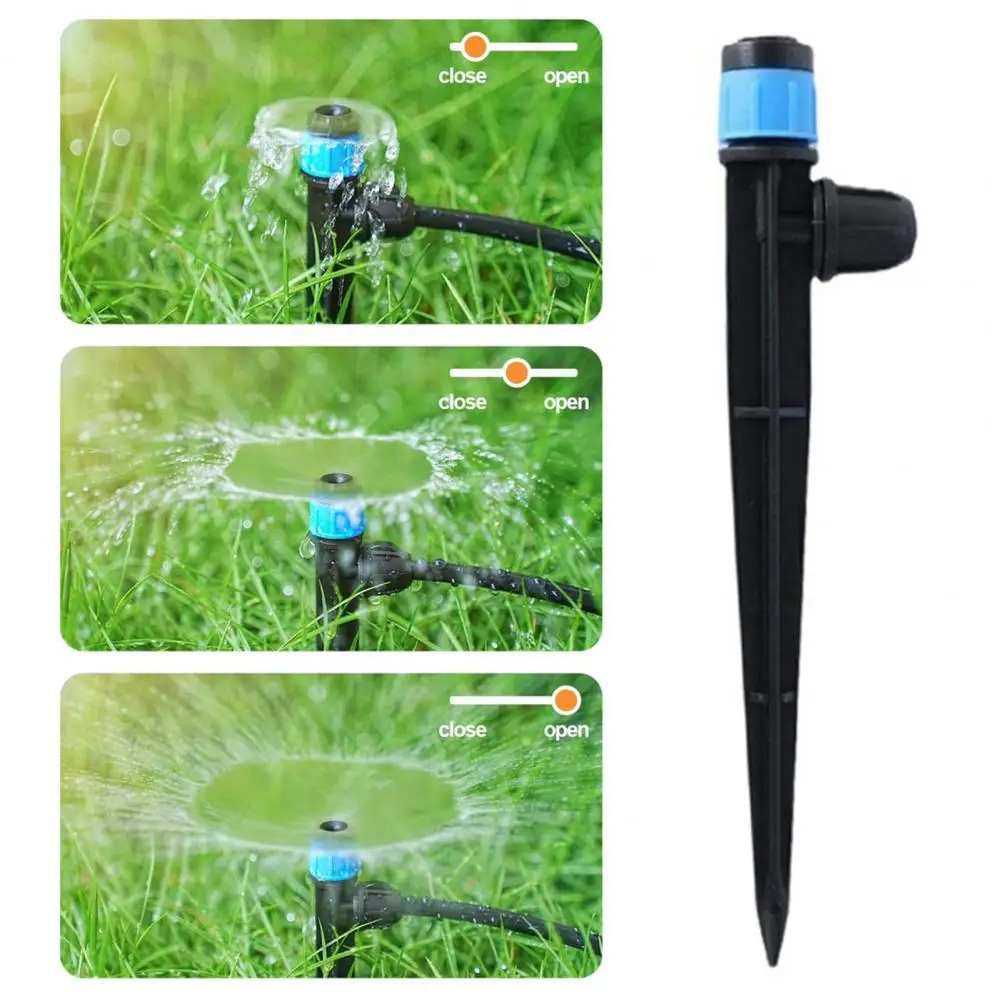 

1/4 Inch Drip Emitter Adjustable Sprinkler Heads 50 Pcs Drip Irrigation Emitters for 1/4 Tubing Adjustable 360 for Efficient