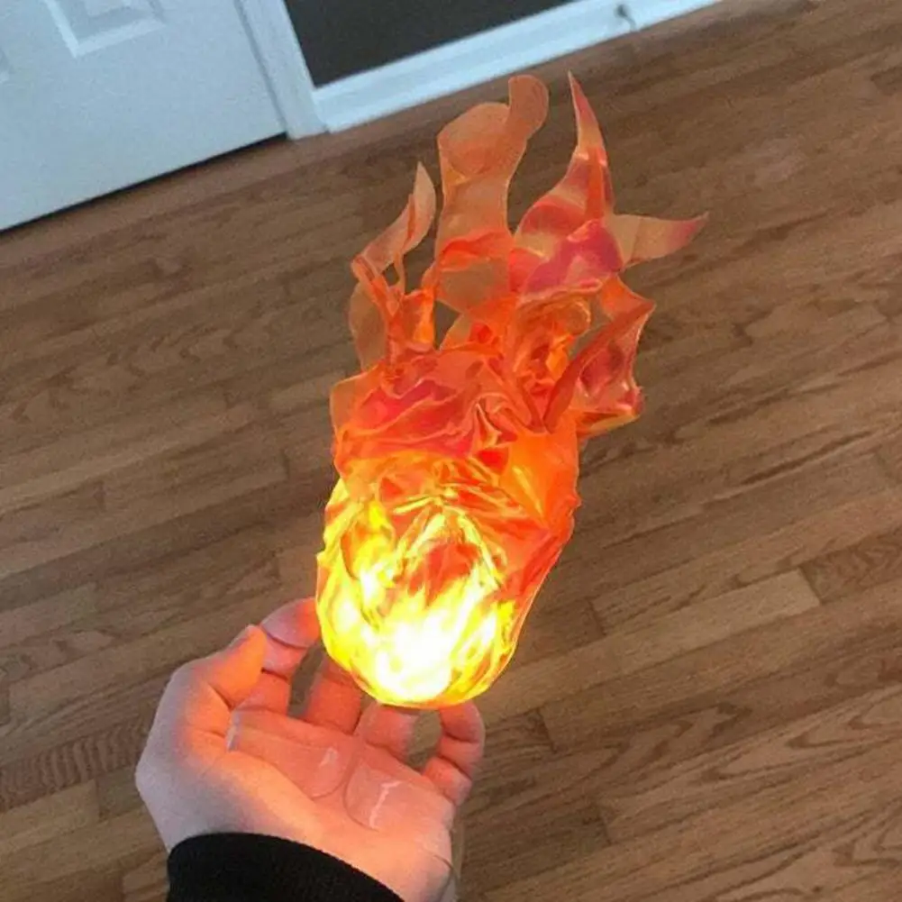 

Realistic Fireball Prop Halloween Floating Fireball Prop Artificial Flame Lamp Decor for Role Playing Home Party for Halloween