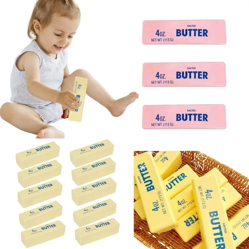 Juguete Antiestrés de Goma Suave con Forma de Barra de Mantequilla, Juguete Sensorial de Rebote Lento para Adultos, Regalos para Fiestas, Festivales y Navidad