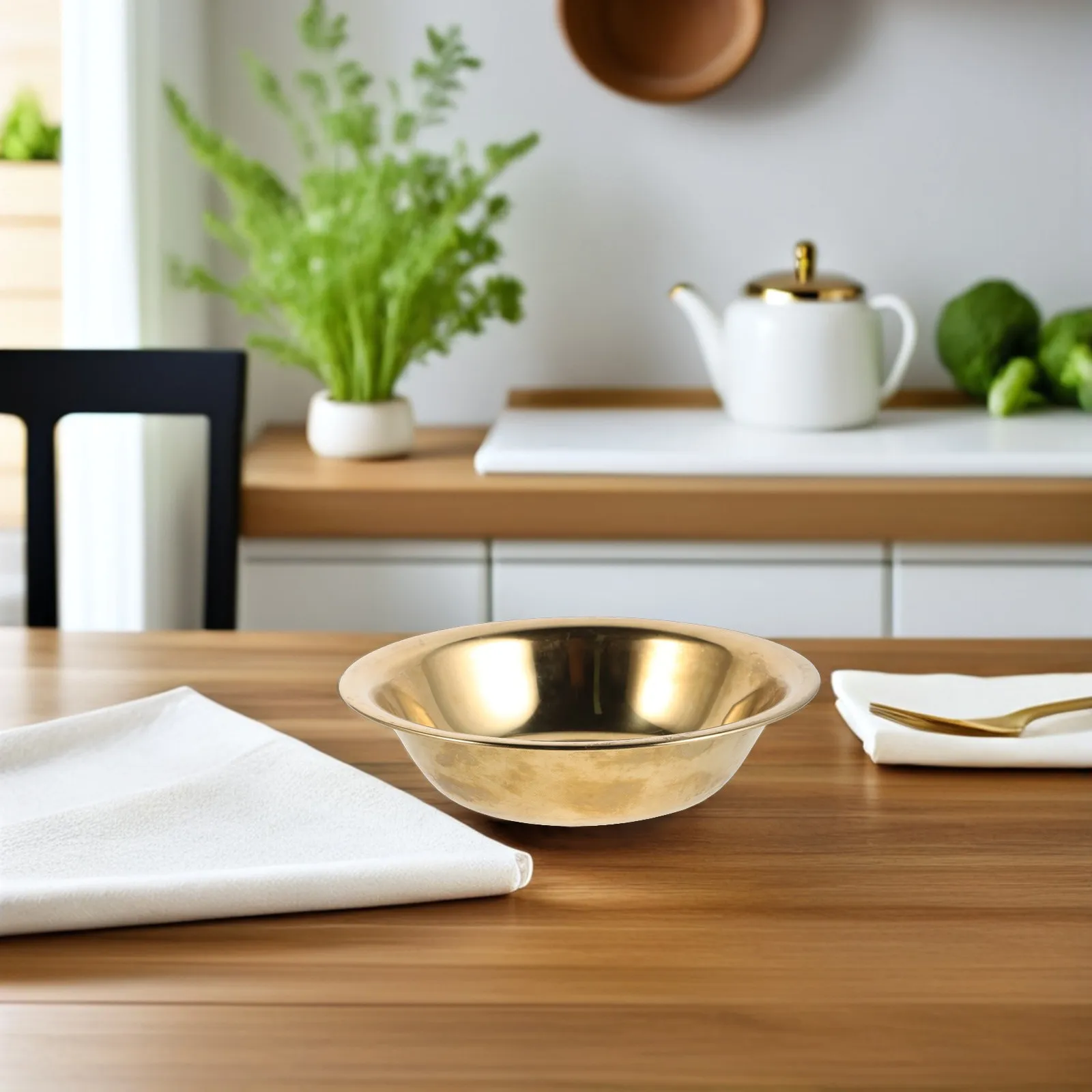 

Миска для смешивания из нержавеющей стали золотого цвета, 7-дюймовая круглая кухонная миска для мытья овощей, фруктов и салатов