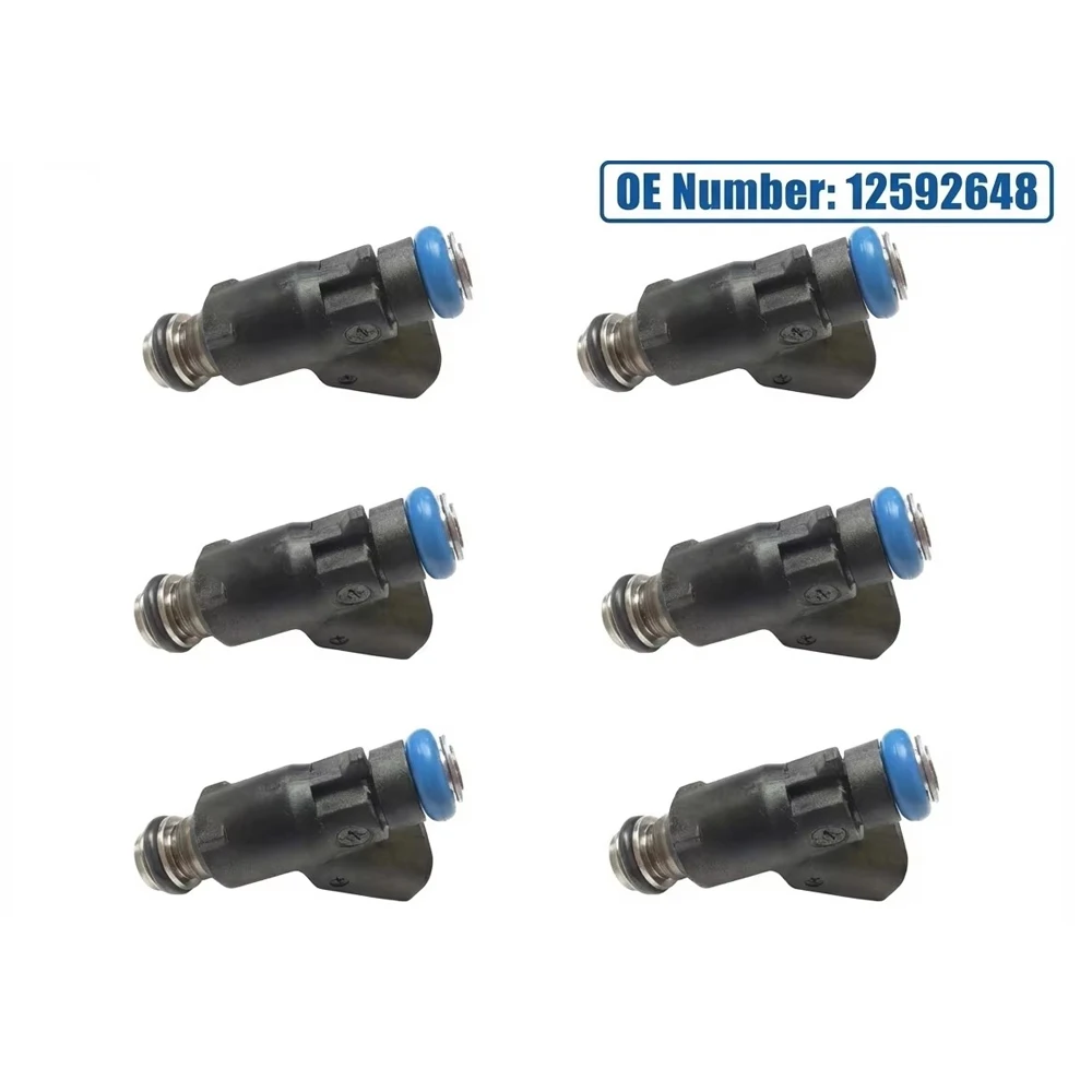 6Pcs Brand New Auto Fuel Injectors 12592648 For Chevy Impala Malibu Pontiac G6 3.5L 3.9L V6 Engine Injection Nozzle Valve Kit