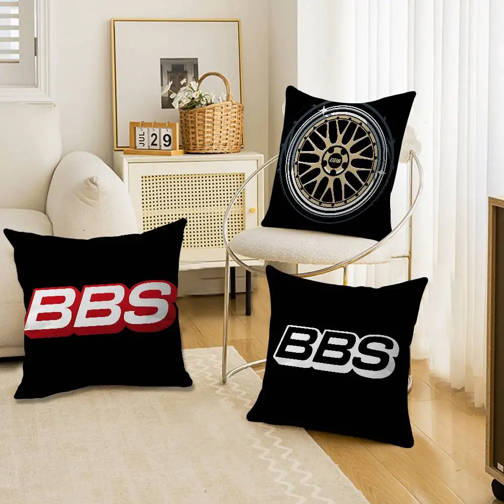 B-BBS Wheel Logo Pillow Gift Home Office Decoration Bedroom Sofa Car Cushion Cover case 45x45