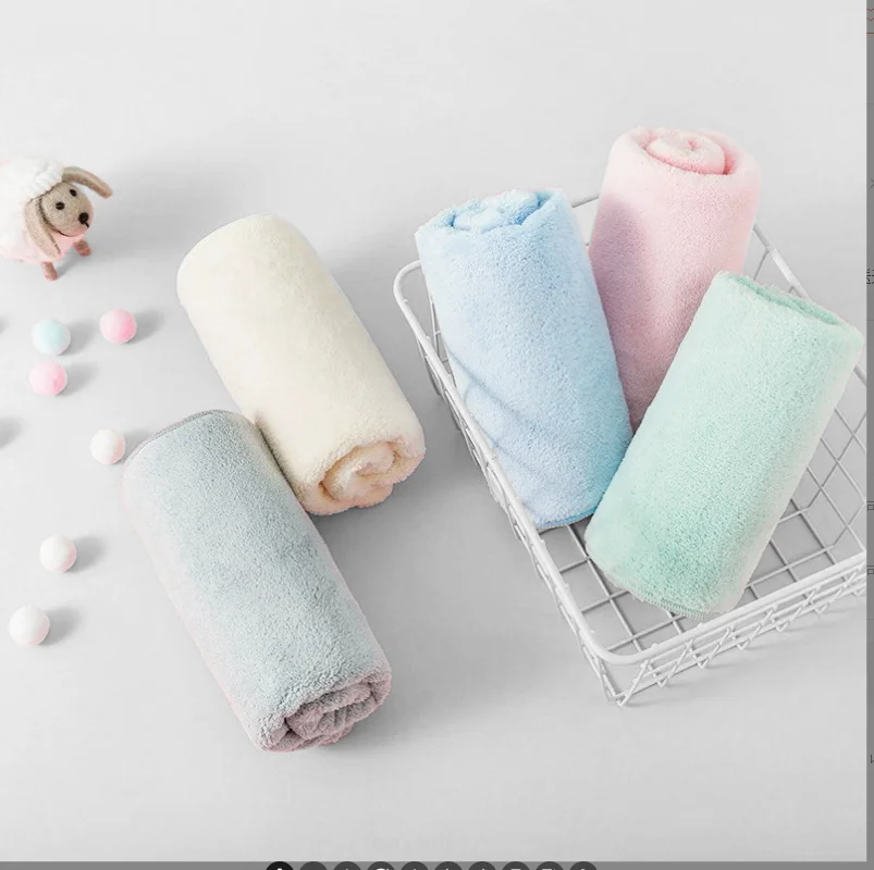 Coral velvet towel thickened soft absorbent face towel household adult children face wash face towel