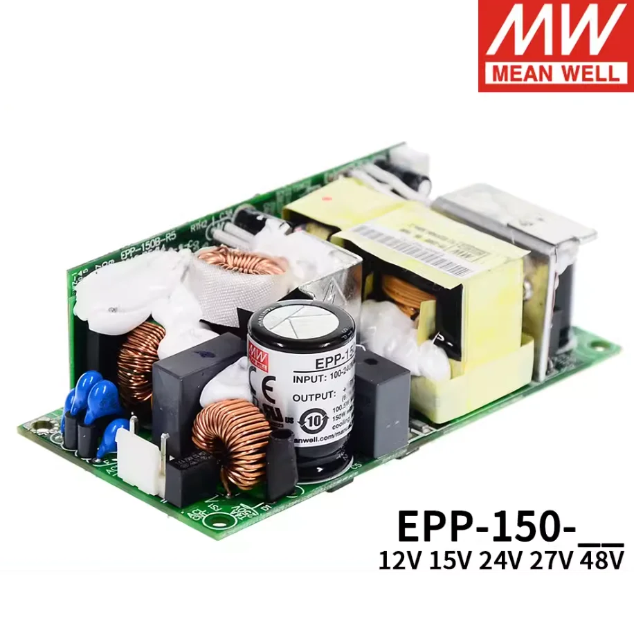 MEAN WELL 150W Single Output with PFC Function EPP-150-12 12V EPP-150-15  15V EPP-150-24  24V EPP-150-27  27V EPP-150-48