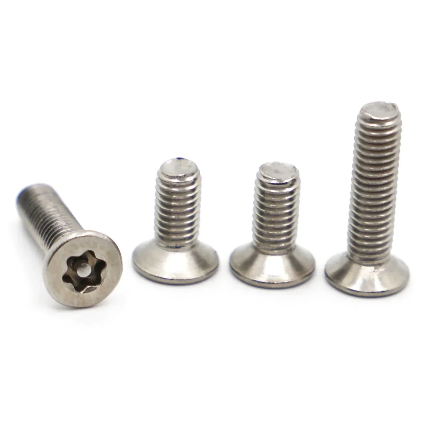 304 Stainless Steel Six Lobe Torx Countersunk Flat Head With Pin Tamper Proof Security Screw Bolt M2 M2.5 M3 M4 M5 M6