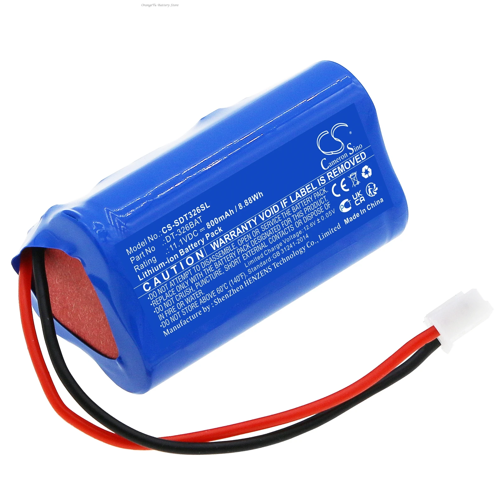 

Cameron Sino 11.1V 800mAh Battery DT-326BAT for Shimpo DT-326B Strobe +TOOL