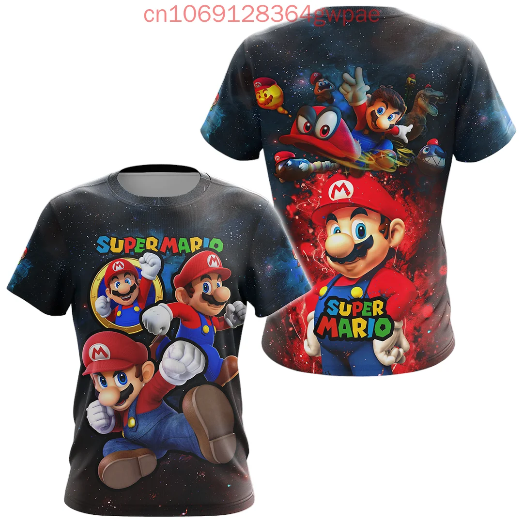 Super Mario 3D Print T-shirt Men's Womens Kids Tops Summer Casual Short Sleeve Tops Princess Peach Browser Yoshi Fashion T-shirt