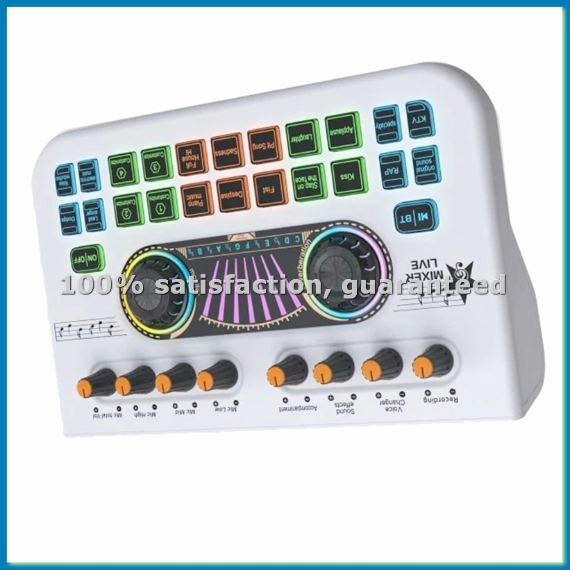 

Аудиоинтерфейс X3 Live Voice Mixer, консоль для живого звука, звуковая карта для записи и стриминга со смартфона, белый - ABWO