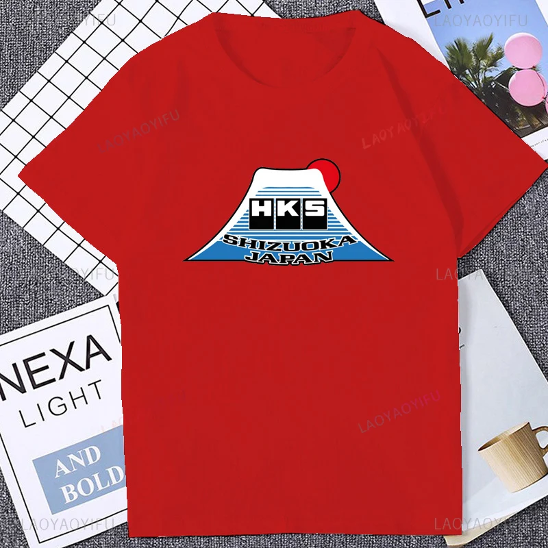 HKS Shizuoka اليابان JDM تعديل سيارة تي شيرت الصيف قصيرة الأكمام عادية موضة رجل التي شيرت الهيب هوب Harajuku نمط المرأة تي شيرت
