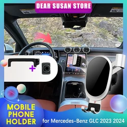 Car Mobile Phone Holder for Mercedes-Benz GLC X254 C254 400e 2023 2024 GPS Air Vent Clip Tray Stand Support Accessorie iPhone