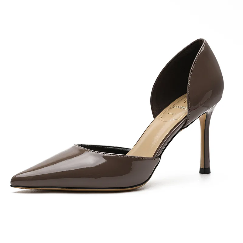 

Yuejinlong Sexy Patent Leather High Heels Pointed Toe Stiletto Pumps Elegant French D'Orsay Office Party Business Shoes 2026