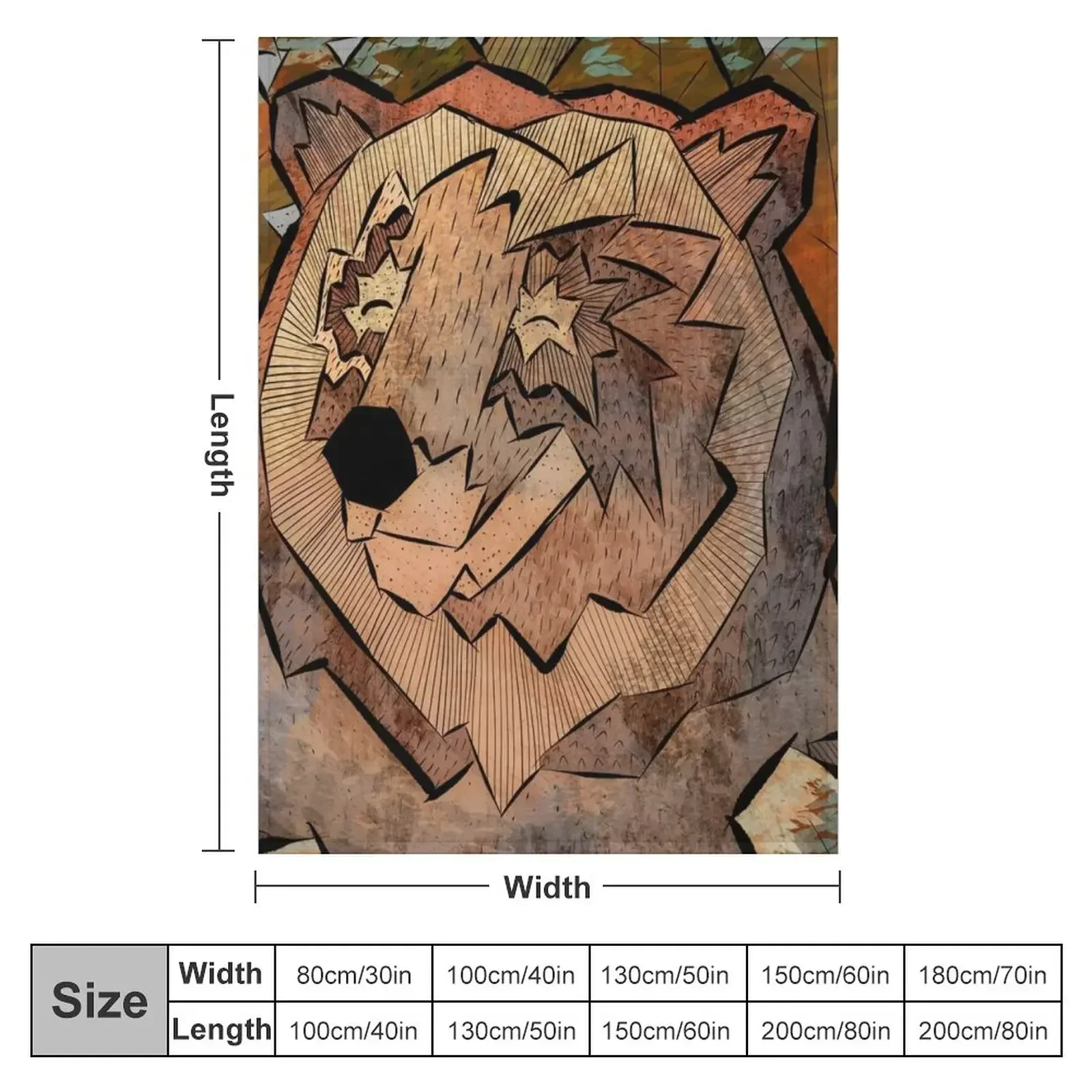 The brown forest bear Throw Blanket Decoratives Personalized Gift Extra Large Throw Picnic Blankets