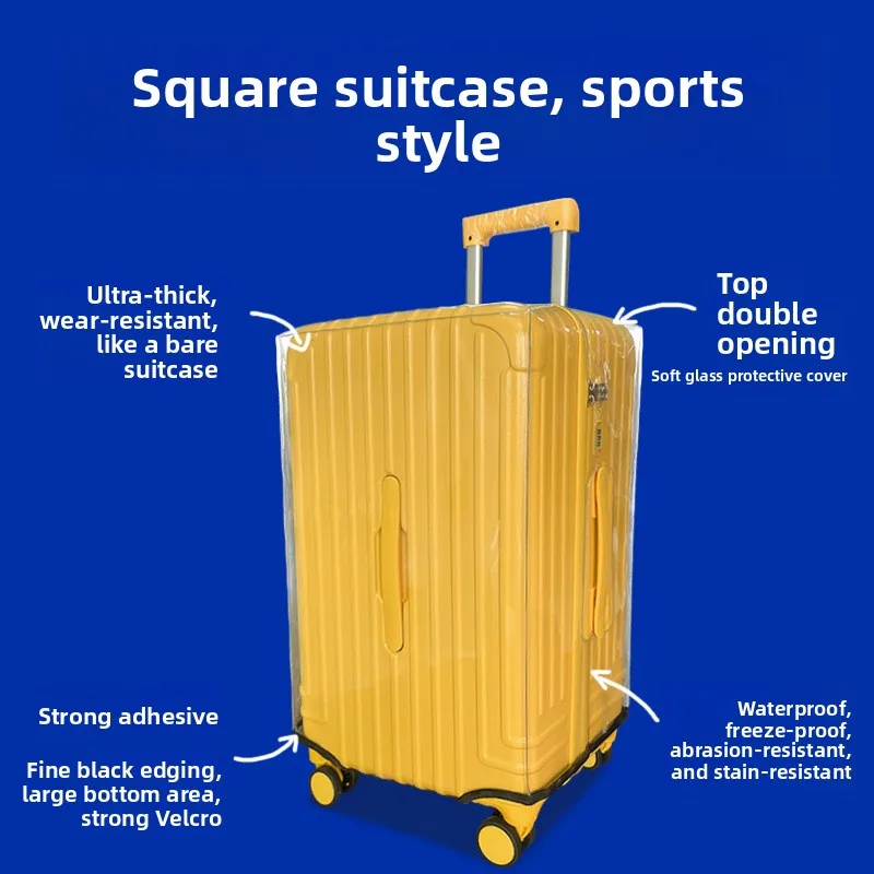 Thickened Waterproof Sport Transparent Box Protection Cover Luggage Travel Suitcase Dustproof Cover Wear-resistant 24