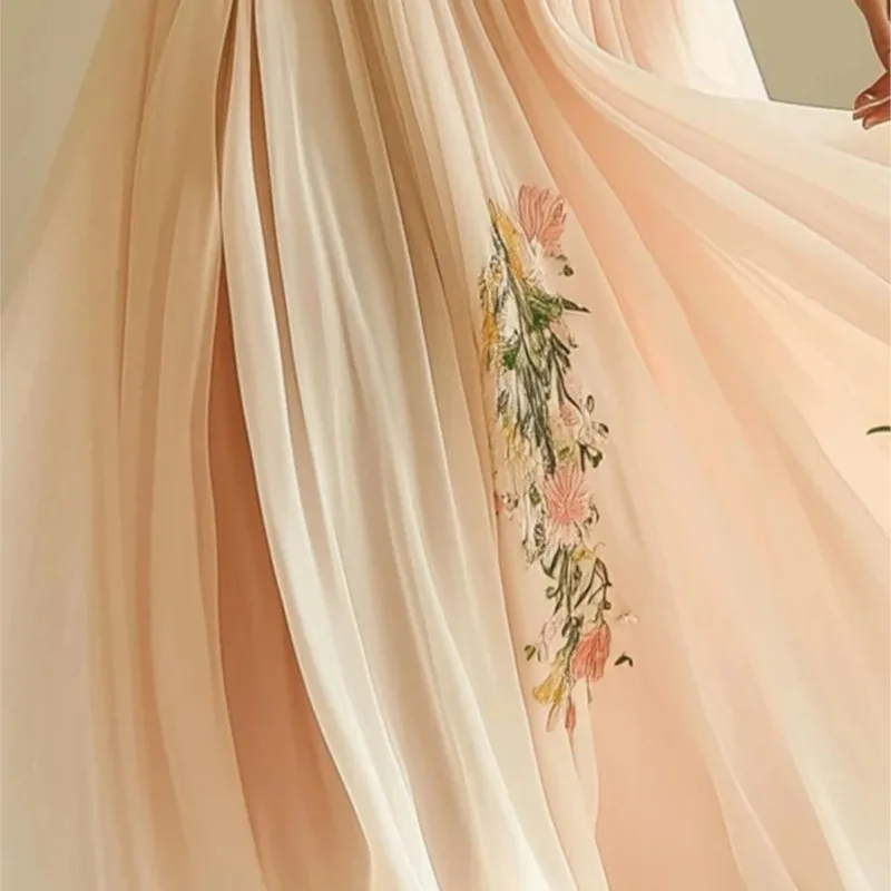 Women's Clothing Trend 2025 Summer Short Sleeve High Waist Dresses Sexy V Neck Floral Printed Boho Holiday Dress Vestidos