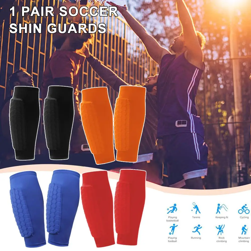 

2pcs Soccer Football Shin Guard Pads Honeycomb Running Leg Calf Support Protective Sleeves Leg Outdoor Gear Sports G H9e5