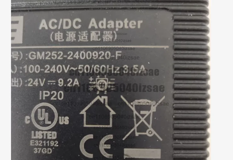 Power supply 24v9.2a four-pin power supply line gm252-2400920-f adapter brand new