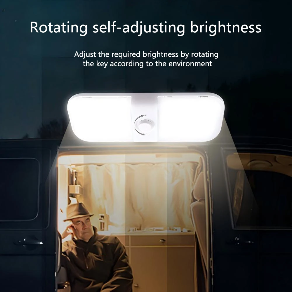 

DC 12-24V RV Interior LED Light with Switch 3 Colors Stepless Dimmable Ceiling Dome Lights for Camper Van Travel Trailer