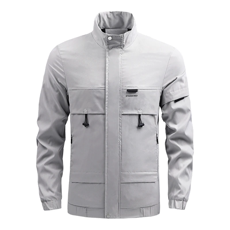 2023 New Men Spring Autumn Fashion Casual Outdoor Sports Breathable Windproof Jacket Coats Men Bodybuilding Stand Collar Jacket