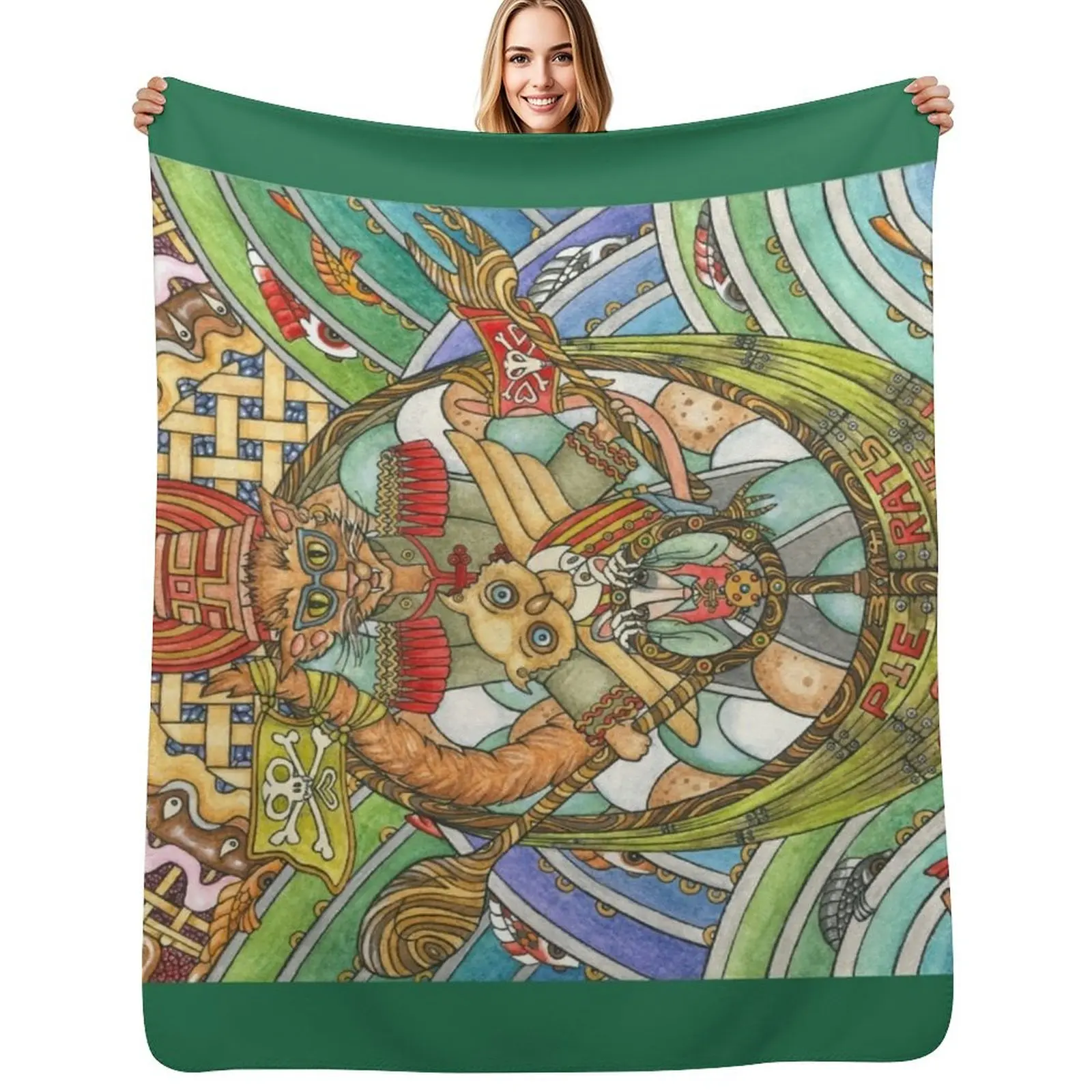 The Owl and the Pussycat part two Pie Rats Throw Blanket Cozy Napping Blanket Gift for Mom Dad