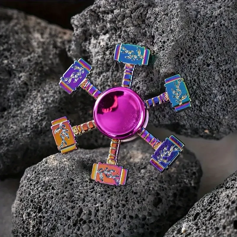 1-teiliges Set, bunter Fidget-Spinner für Erwachsene, Zinklegierung, Stressabbau, Spielzeug, Büro, Angstlinderung, Stressabbau, Freizeitgeschenk