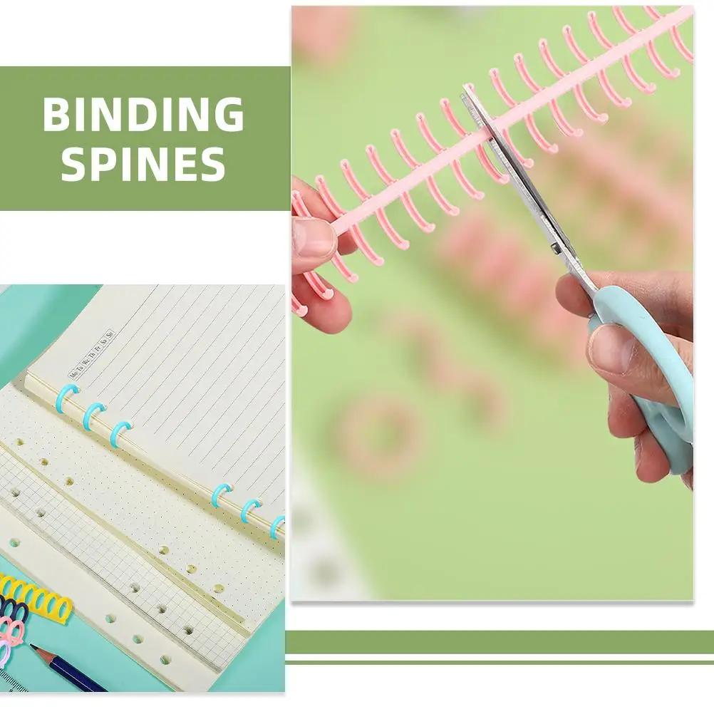 30 Pcs Binding Ring Paper Holes Book Machines Binder Spiral Combs Inserts Coil Notebooks Supplies Plastic Versatile Use