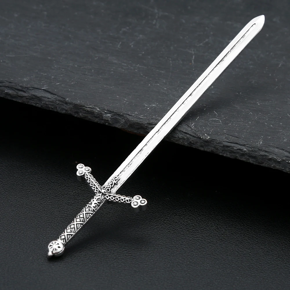 Vintage Viking Lunar Phase Sword Hair Stick For Women Men Medieval Norse Minimalist Goddness Hairpin Fashion Amulet Hair Jewelry