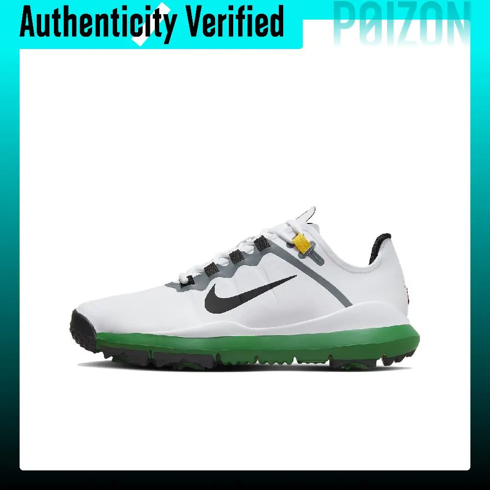 Nike Tiger Woods '13 'Masters' Slip Resistant Slip Resistant Low top Golf Shoes Men's White Black Green DR5752-100