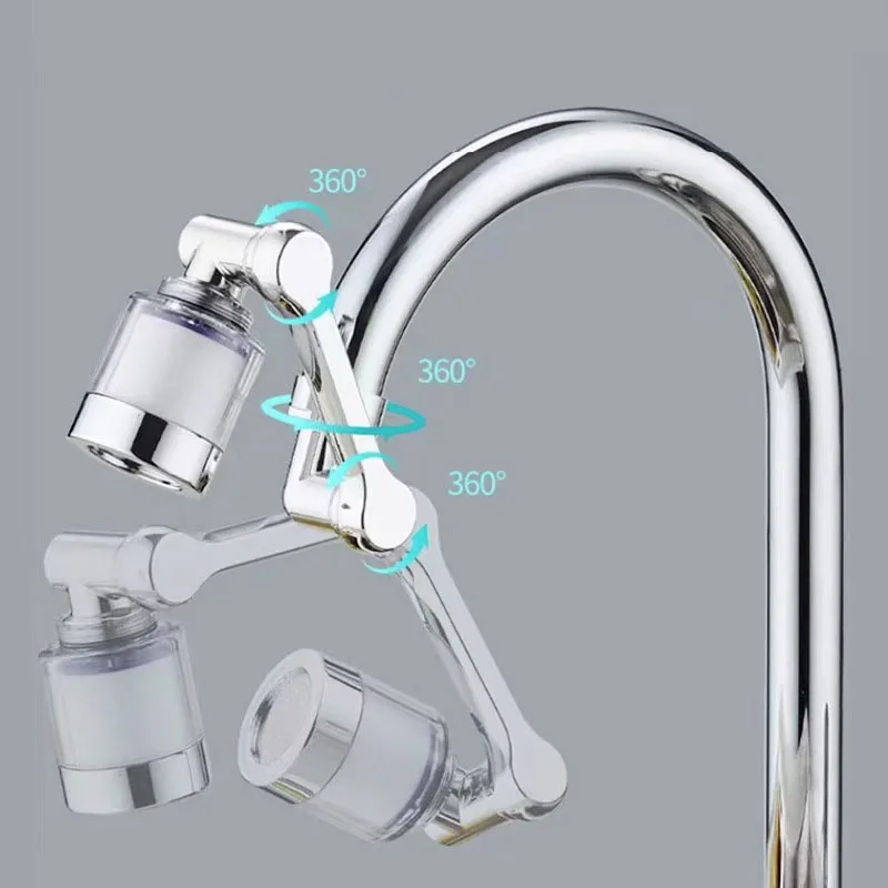 1080 ° Rotatable Extension Conventional Filter Faucet Nozzle Universal Bathroom Faucet Extension Adapter Aerator Faucet Extender