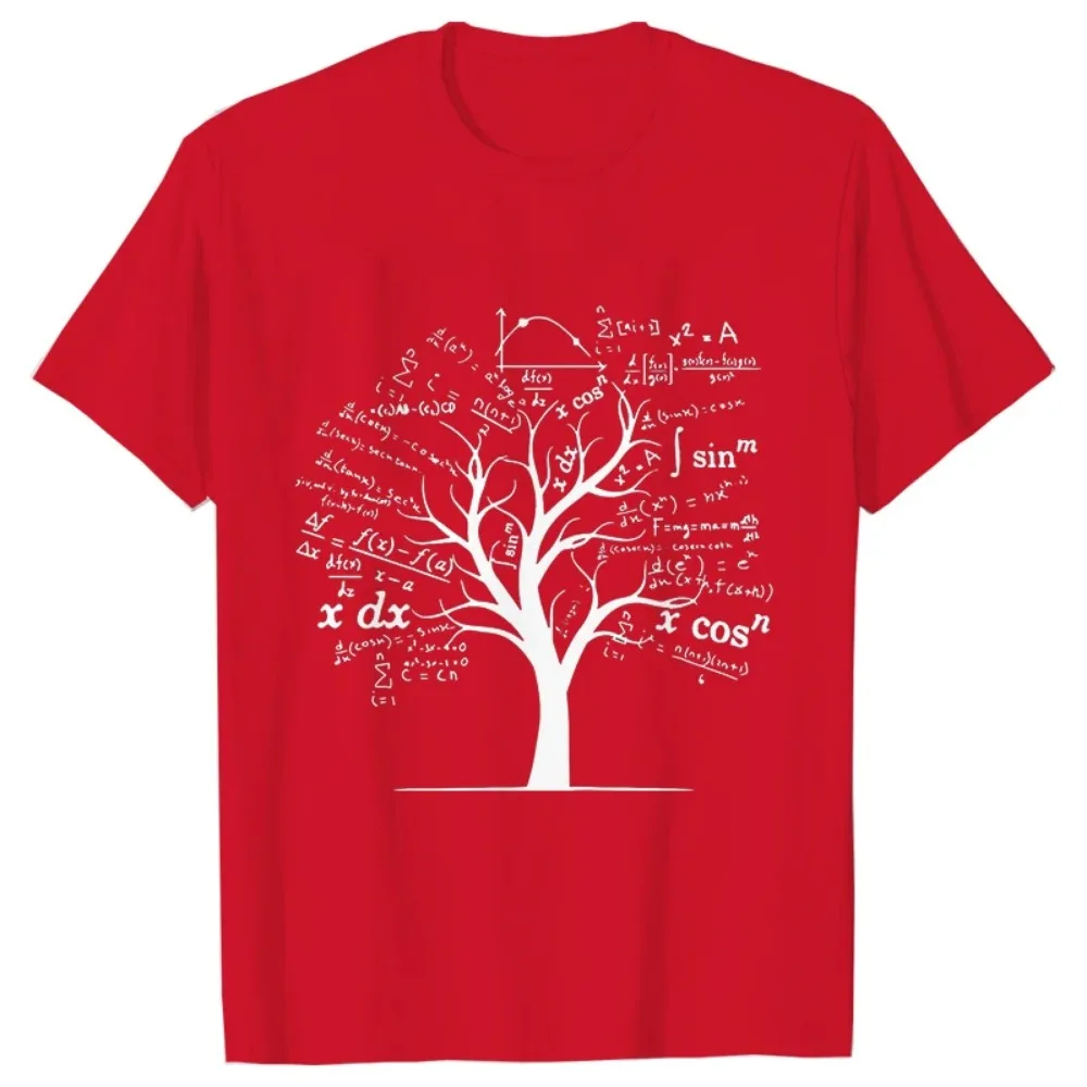 Calculus Algebra Tree Math Teacher Geek T Shirts Graphic Tops Streetwear Men\'s Clothing Short Sleeve Tees Summer T-shirt Men