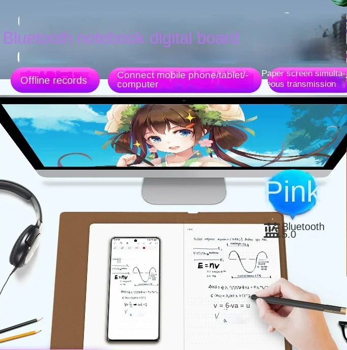 Graphics Tablet Computer Drawing Board Writing Handwriting Notebook Can Be Connected with Mobile Phone Smart Notepad