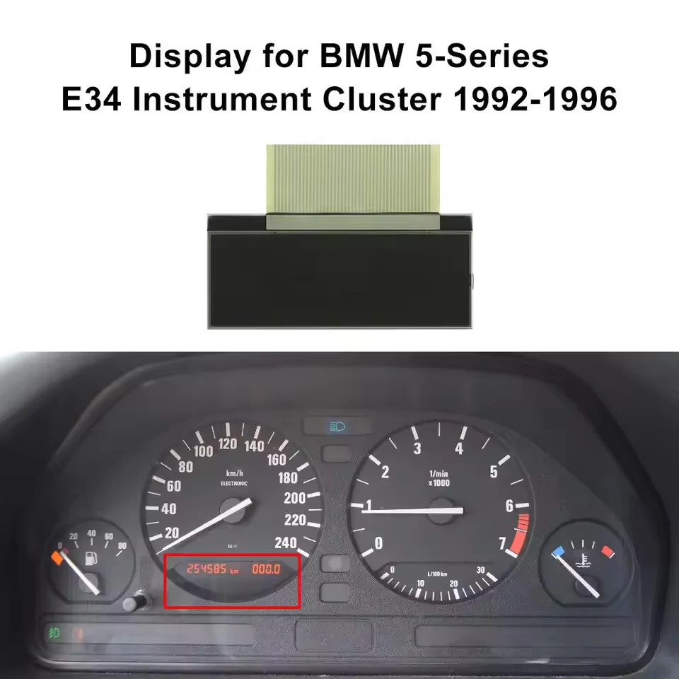 LCD Display for BMW 5-Series E34 Instrument Cluster Car Display Screen
