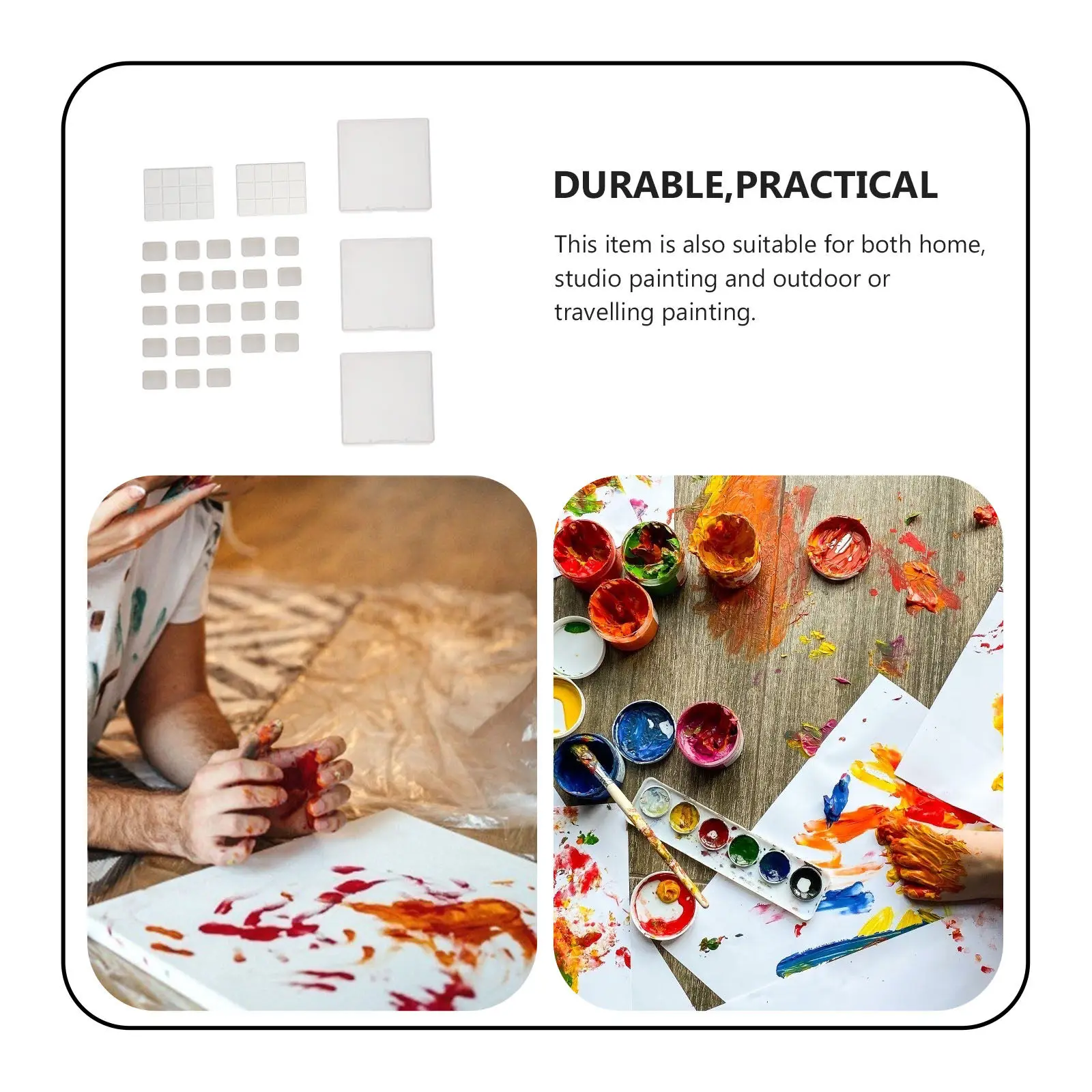 

Набор из 25 контейнеров для пигментов: гладкая поверхность, легко чистится, многоразовые емкости для акварели для художников, студентов, детей, для творчества своими руками