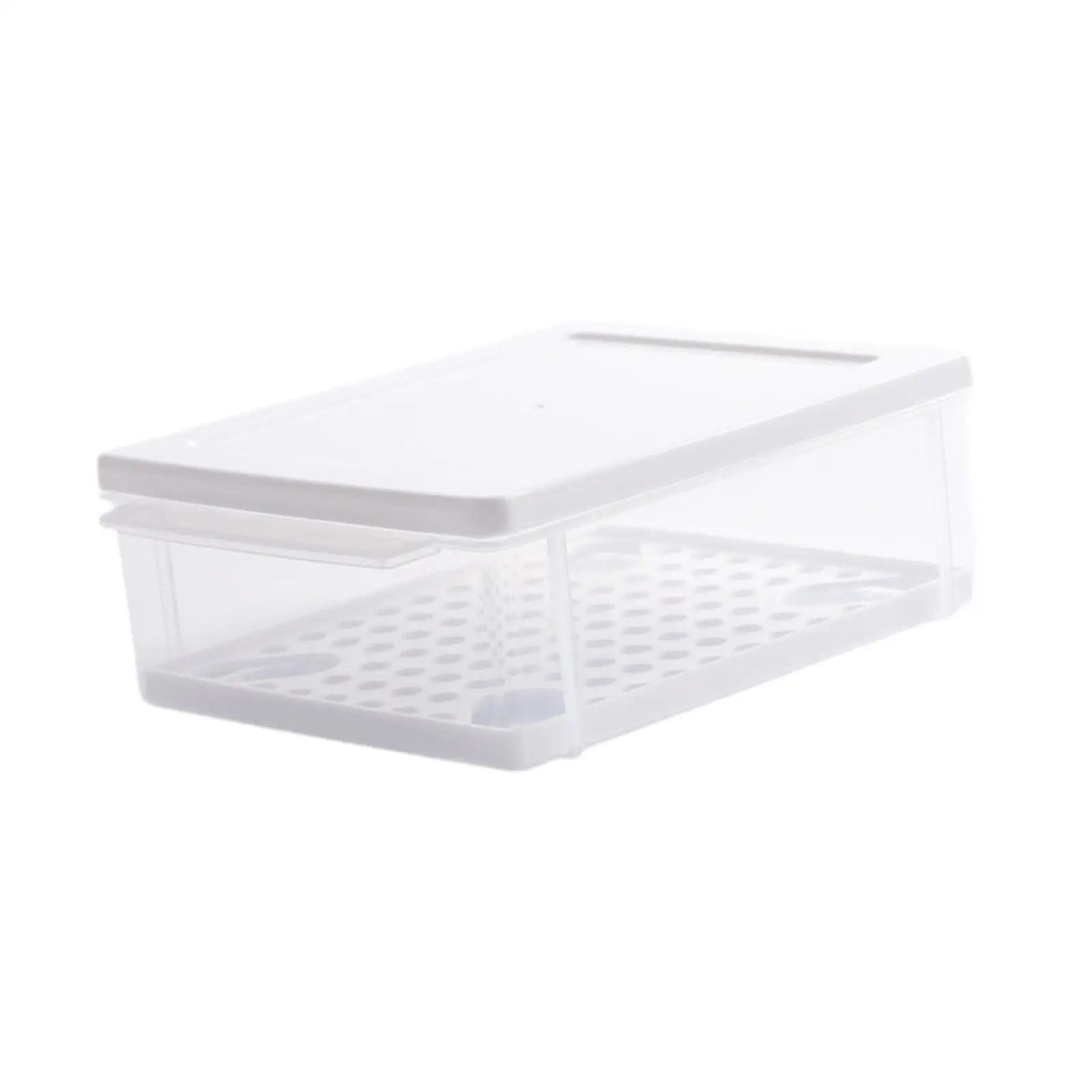 Fridge Produce Bin Portable Toast Storage Box for Meat Vegetables Sandwiches