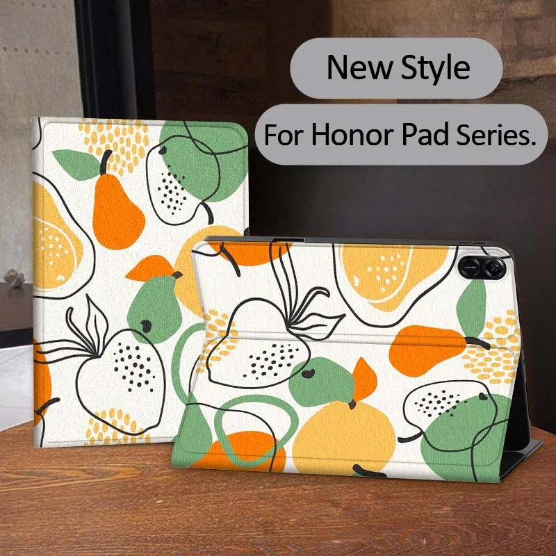 

Fruit Art Creative Pattern Case For Honor Magic Pad 6 7 X8 V6 V7 Pro V8 X9 8 V8 9 13 X8a 2 V9 GT X9a X9 GT2 13.3 Inch Tablet