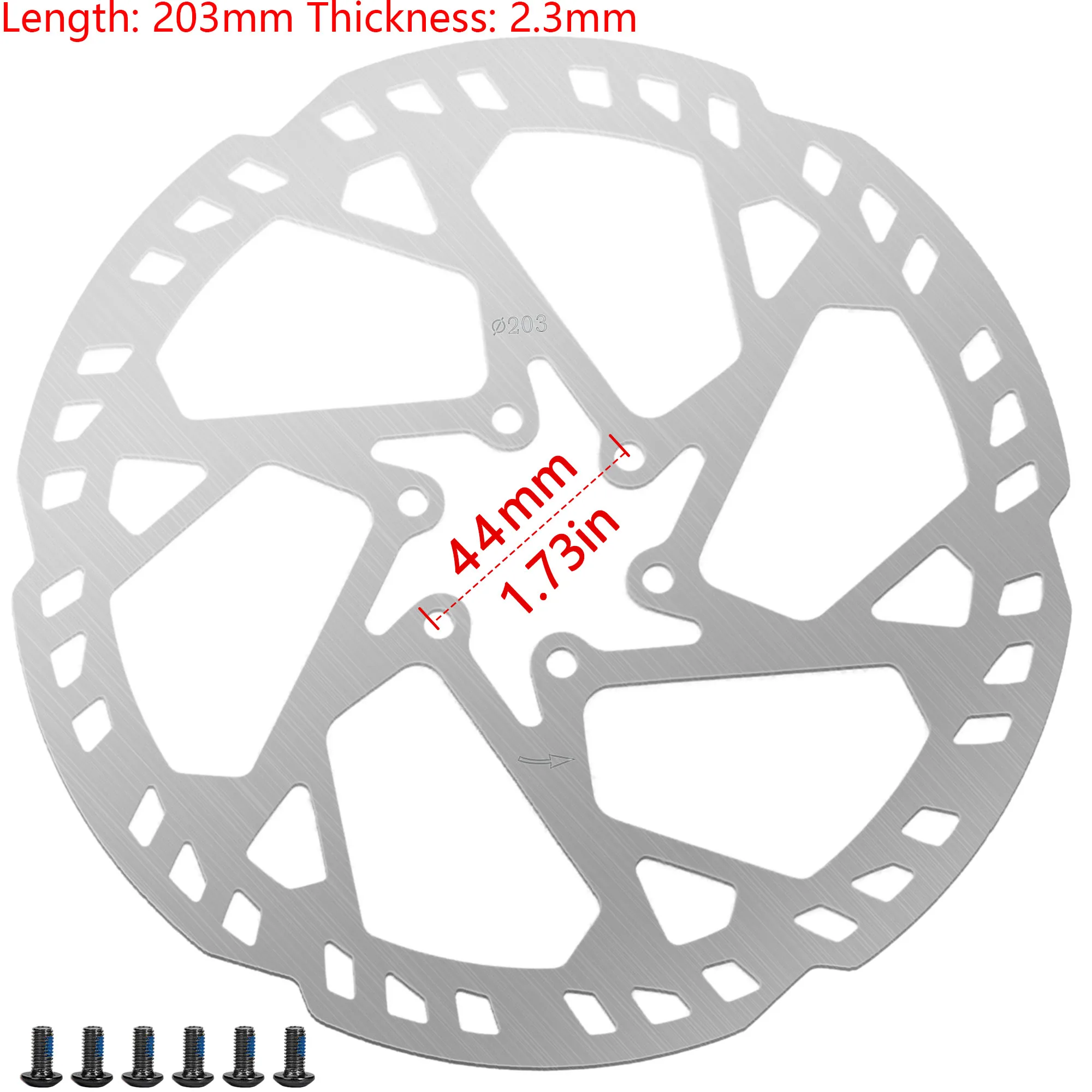 DYISLAND MTB Bike Disc Brake Rotor 140mm/160mm/180mm/203mm 2.3mm thickness Stainless Steel Brake Rotors Road Bicycle Brake Disc