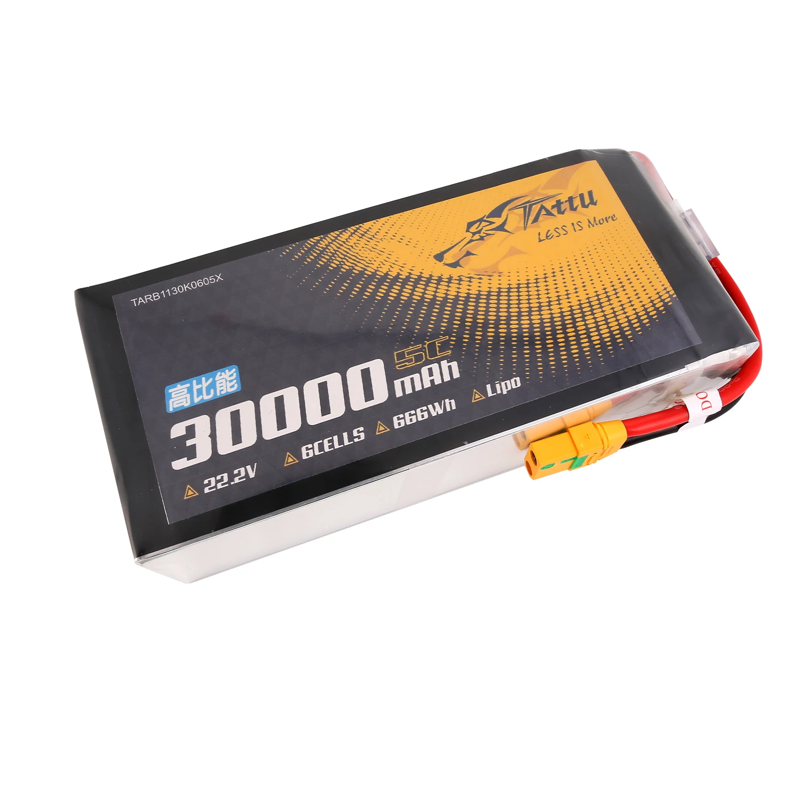 TATTU High-density Semi Solid State 6S 30000mAh 22.2V Lithium Batteries for Industrial Drone