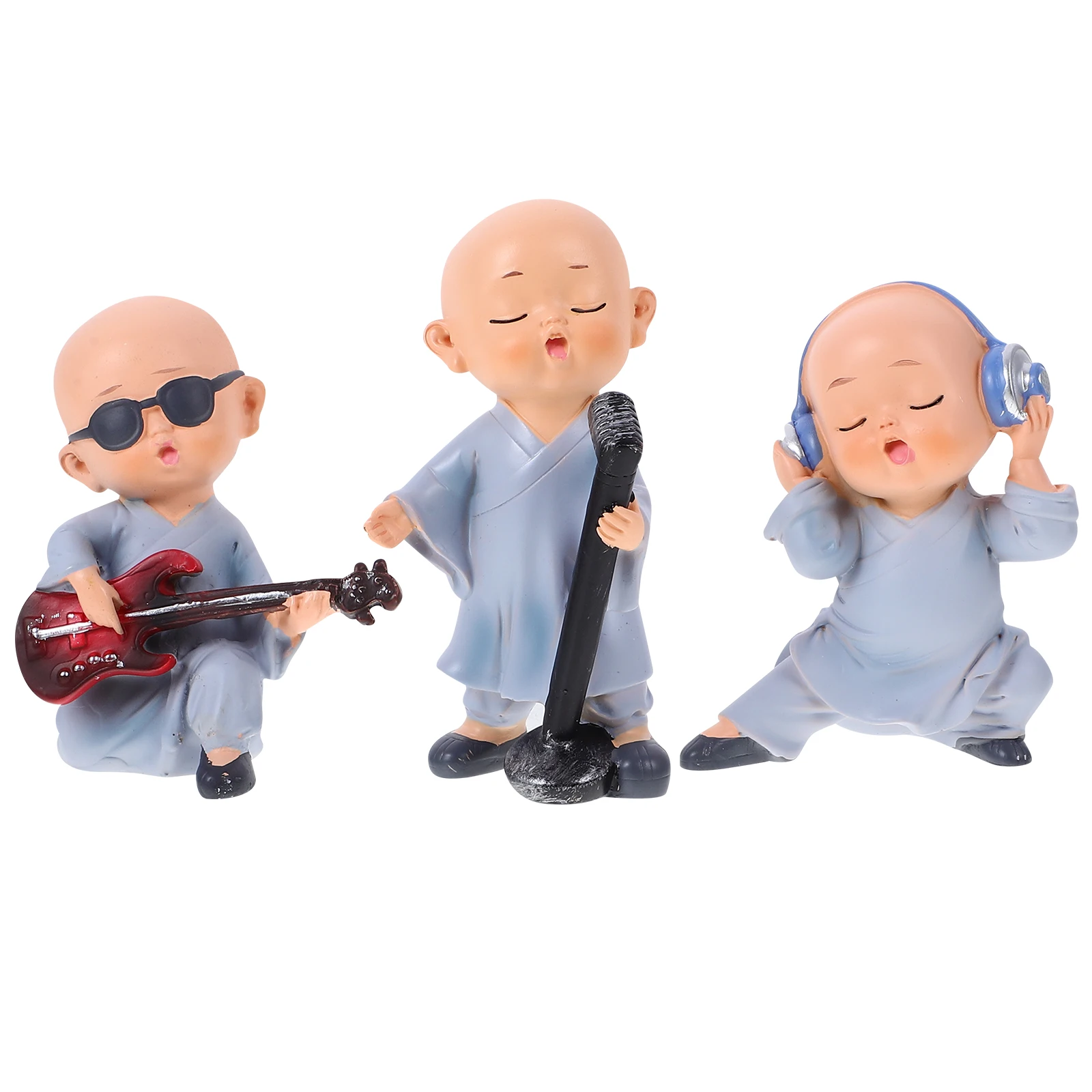 

3pcs Small Car Dashboard Ornament Resin Car Dashboard Accessories Decorative Accessories For Home Garden Bonsai Mini Statue