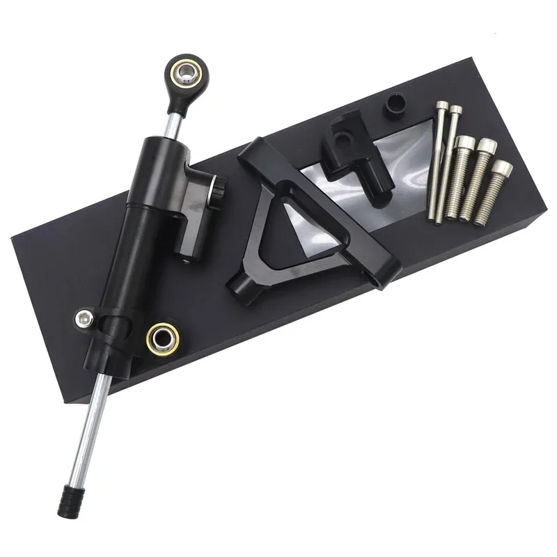 For Kawasaki ZX10R 04-05 Racing Motorcycle CNC Steering Damper Stabilizer Buffer Control Bar With Mounting Bracket Kit Full
