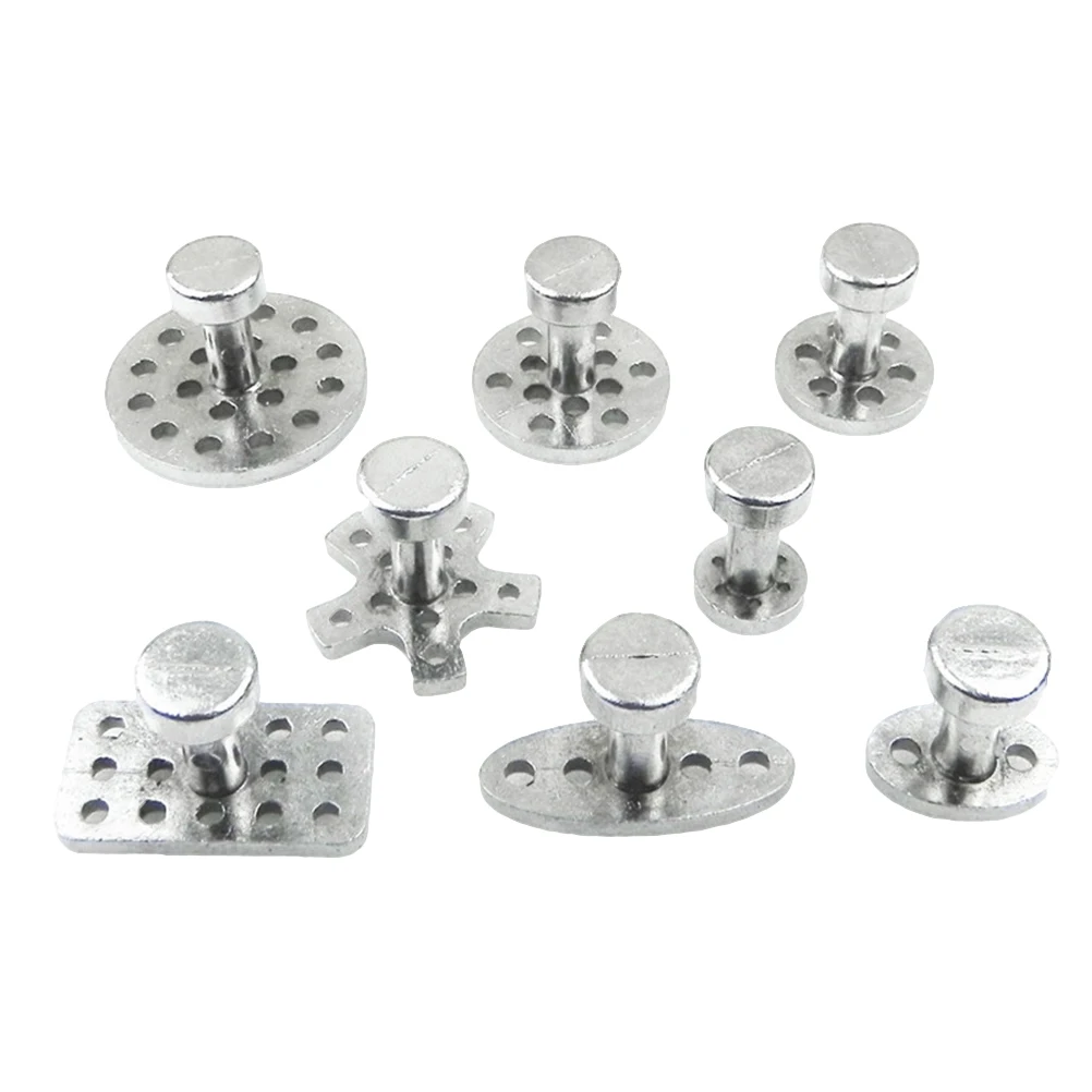 

8pcs Depression Repair Puller Set Zinc Alloy Pull Buckle Gasket Sucker Self-Removing Dent Fix Tool Durable Kit