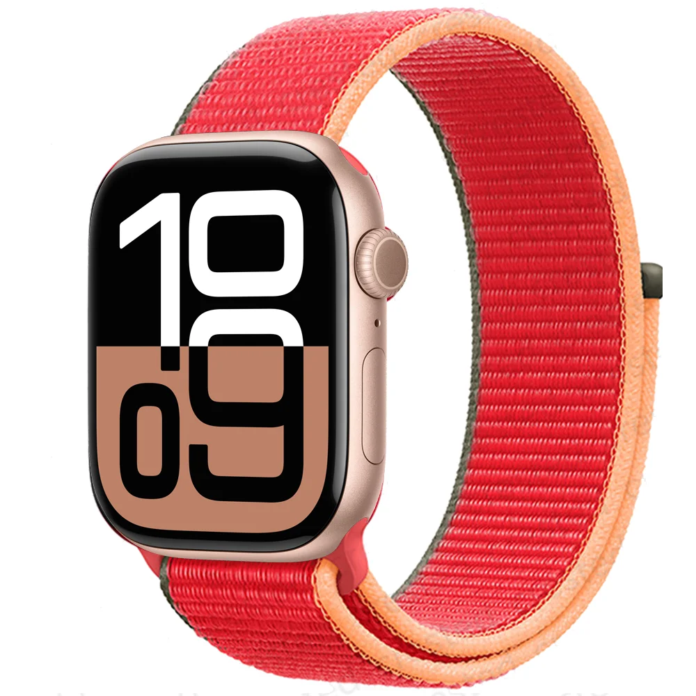 Nieuwe nylon band met lus voor Apple Watch 12 11 42mm 46mm 44mm 40mm 41mm 45mm 49mm armband Correa iWatch 10 9 8 7 6 SE3 Ultra 4