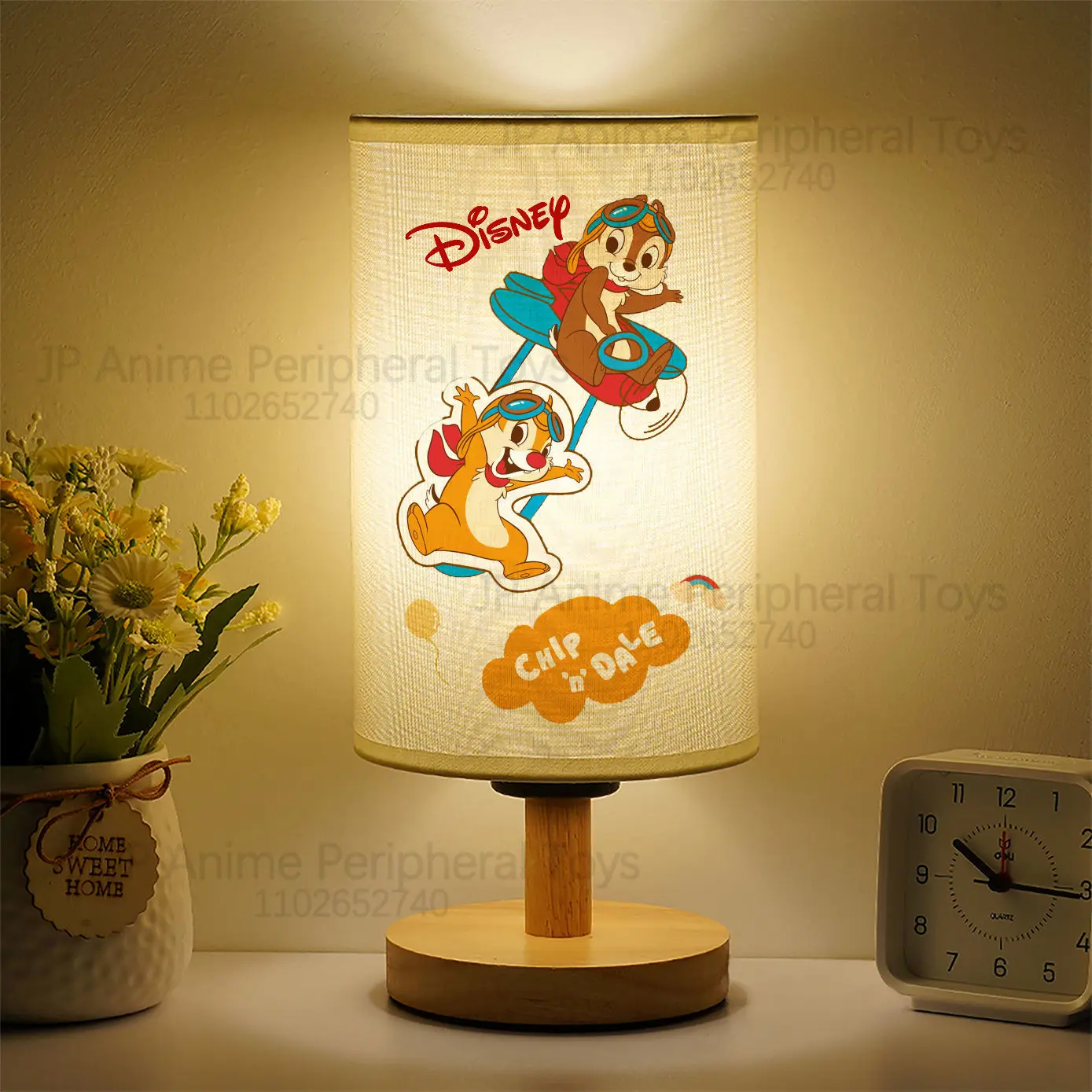 New Chip Dale Night Light Cute Chipmunk Brother LED Warm Light Bedroom Desk Lamp Home Decoration