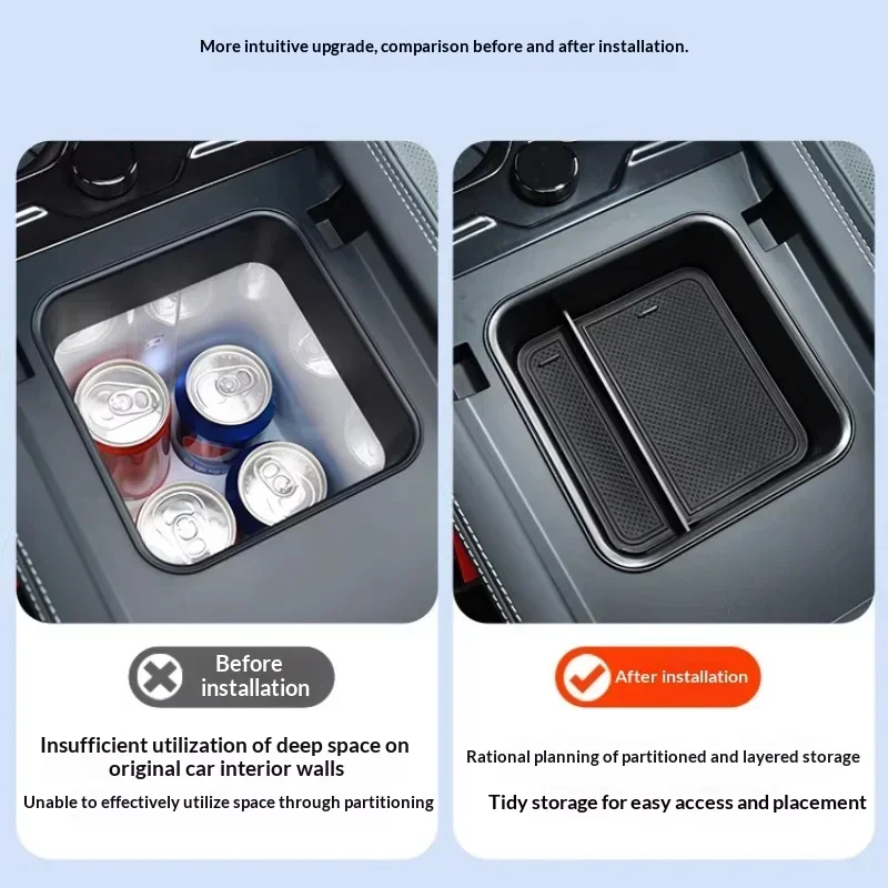 IOSN For BYD Leopard 5 Denza B5 Fangchengbao Bao5 Car Interior Upgrade Refrigerator Armrest Storage Organizer Box