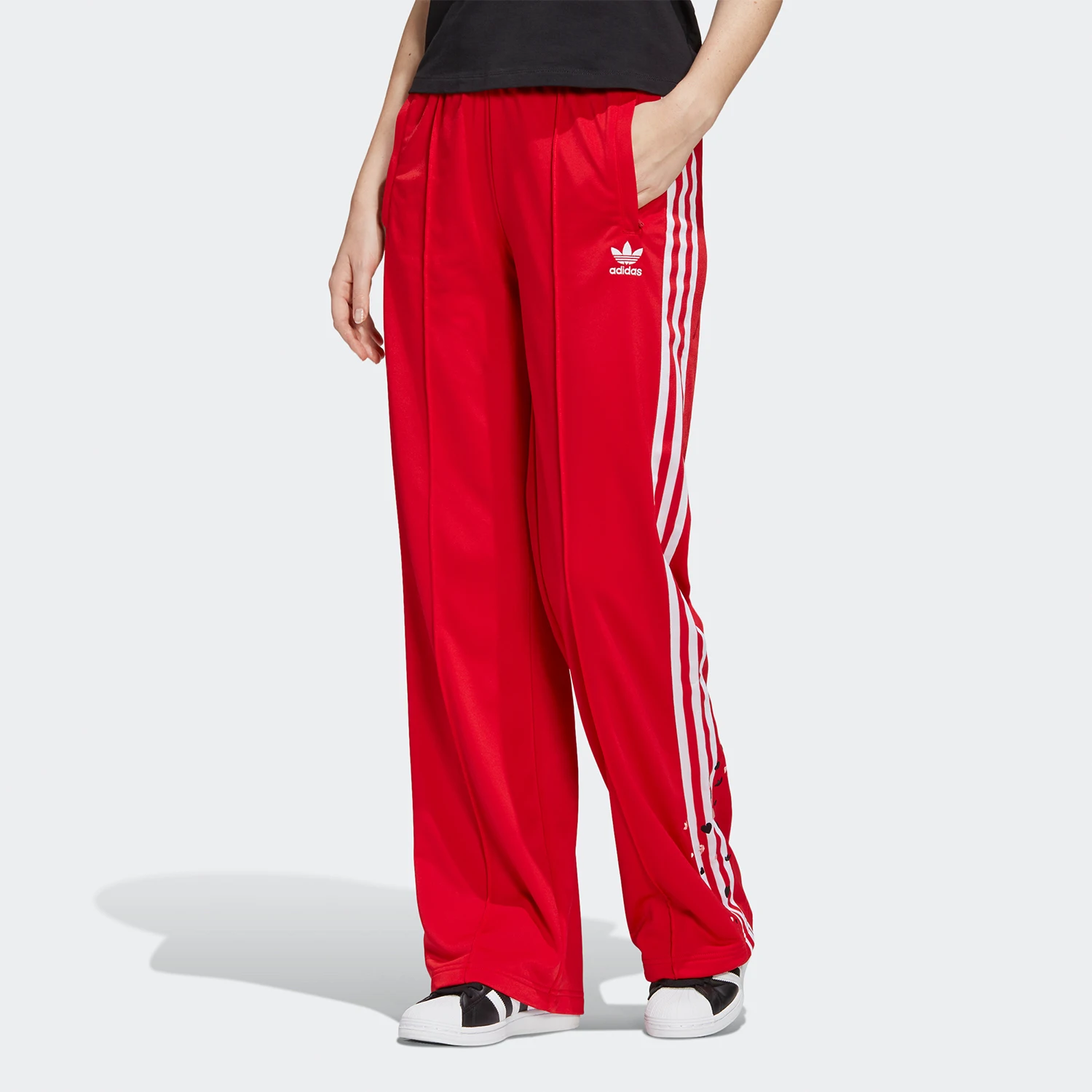 Adidas Originals Three Leaves Grass Valentine's Day Embroidered Women's Sports Trousers GK7177