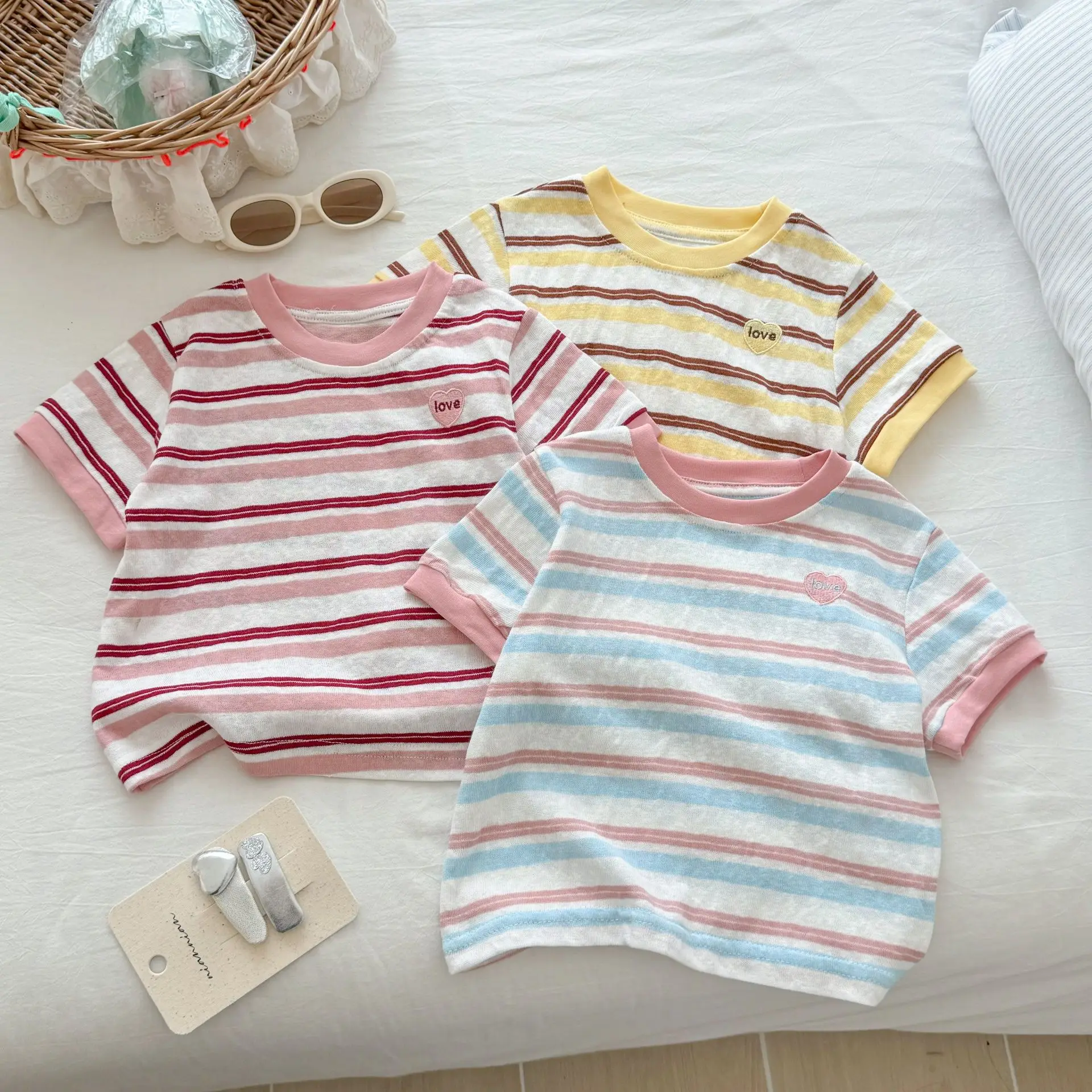 

Girls T-shirts Summer 2025 New Children Cotton Casual Tops For Baby Girl Clothes Outerwear Kids Sports T-shirt Teenagers Outfits