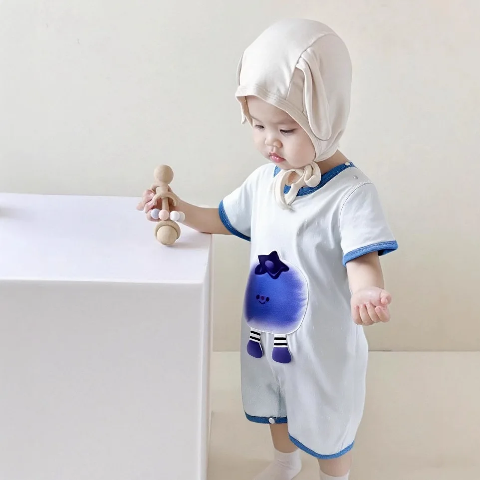

Baby Jumpsuit Summer Thin Baby Romper Breathable Newborn Clothes Summer Clothes Crawling Clothes Sweat-absorbent Pajamas