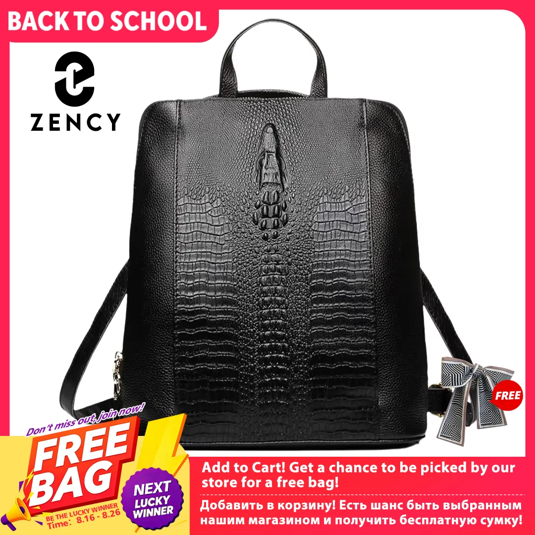 Leather Work Bag Women - Mochila Feminina Zency de Couro de